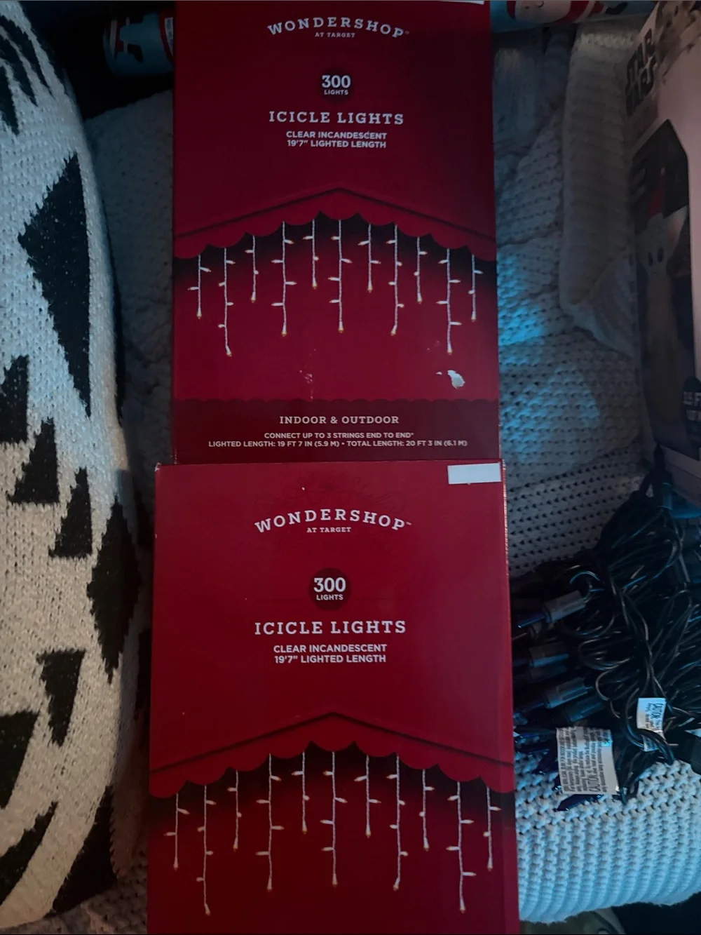 Wondershop Red Icicle String Lights - 300 Clear Bulbs